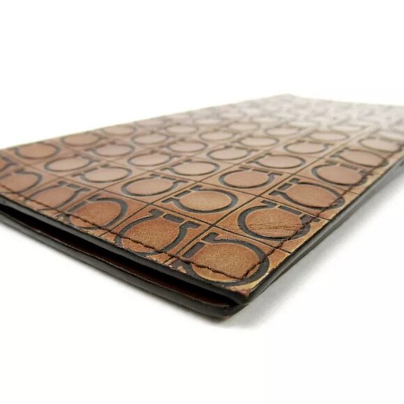 Salvatore Ferragamo Long Bill Compartment Gancini Leather Used Authentic - Picture 6 of 16